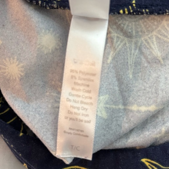 LuLaRoe TC Tall Curvy Sun & Stars Celestial Leggings - Navy and Gold - Picture 5 of 6